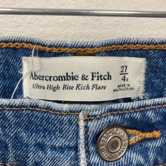 Abercrombie & Fitch Ultra high rise kick flare jeans 27 - Picture 4 of 7